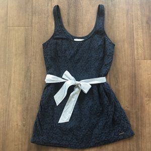 Abercrombie & Fitch navy lace dress bow M